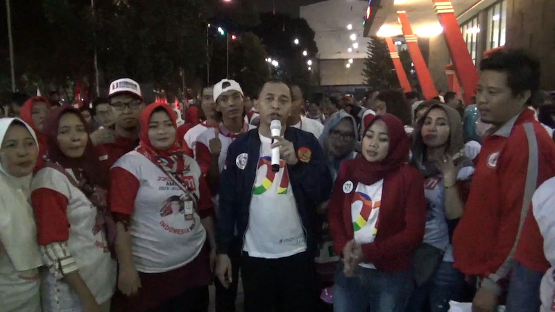 Disapa Hologram Jokowi, 1.000 Milenial Kabupaten Bekasi Siap Menangkan Capres 01