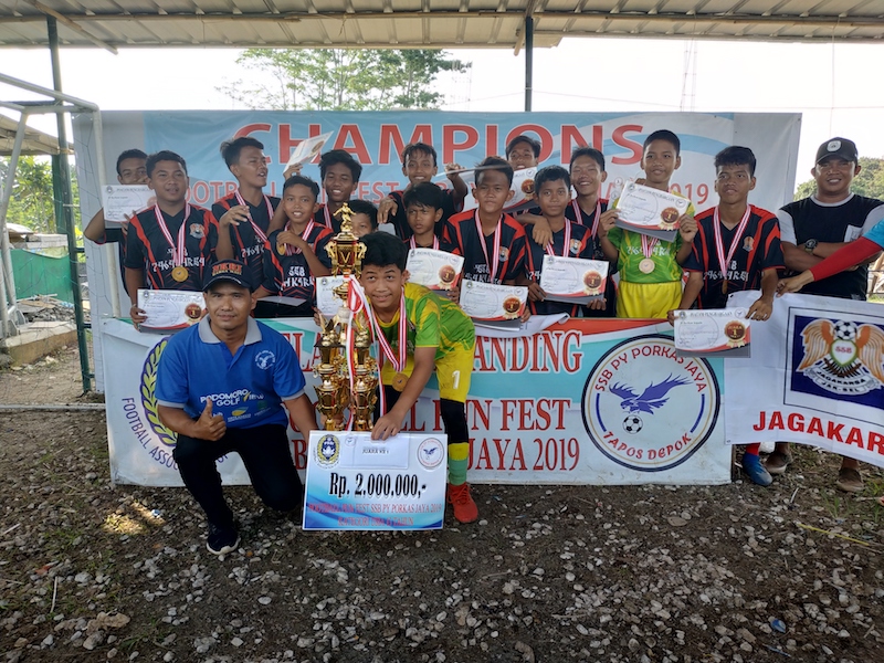 Kalahkan Akademi Bekasi, SSB Jagakarsa Raih Juara Pertama Turnamen Porkas Jaya 2019